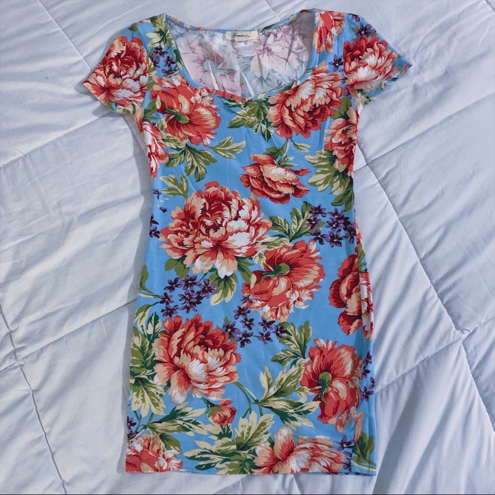 Floral body con dress